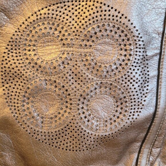 Coach Audrey Medium Cinched North South Tote Gunmetal Silver - Picture 6 of 12